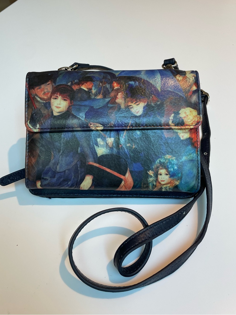 NWOT | Women's Navy Renoir Art-Print Crossbody Bag